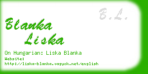 blanka liska business card
